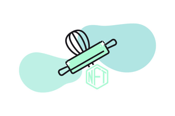 Bakery NFT Rolling Pin Whisk Icon: A Versatile Graphic Design Asset for Handmade Creations