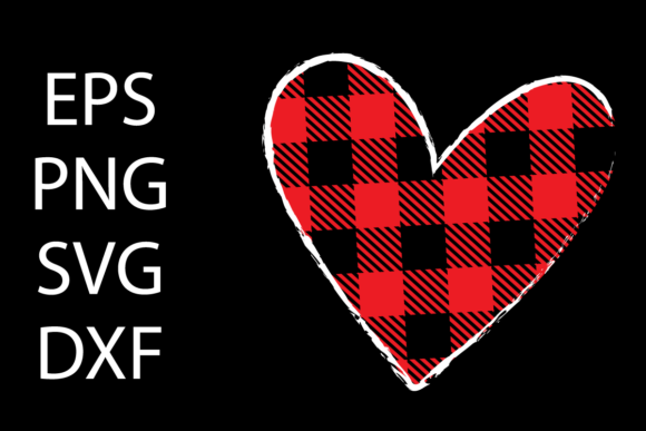 Buffalo Plaid Heart Graphics for Freebies and Content Publishing