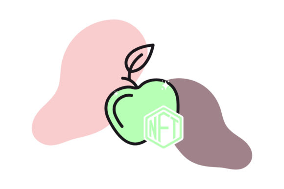 Fruit NFT Apple Icon: A Versatile Graphic Design Asset for Branding and Content