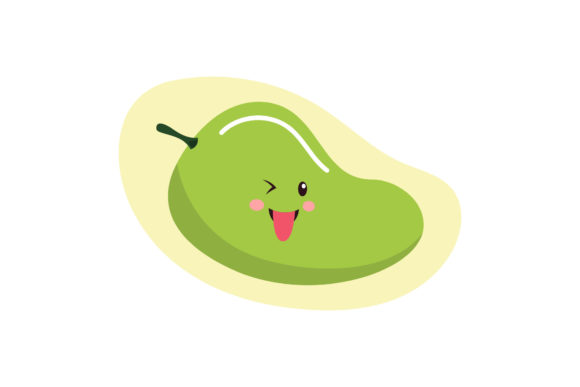 Kawaii Cute Mango Fruit: A Versatile Freebie for Creative Design Projects
