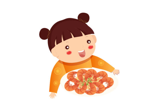 Kids Celebrate Chinese New Year Food – A Festive Graphic Design Freebie