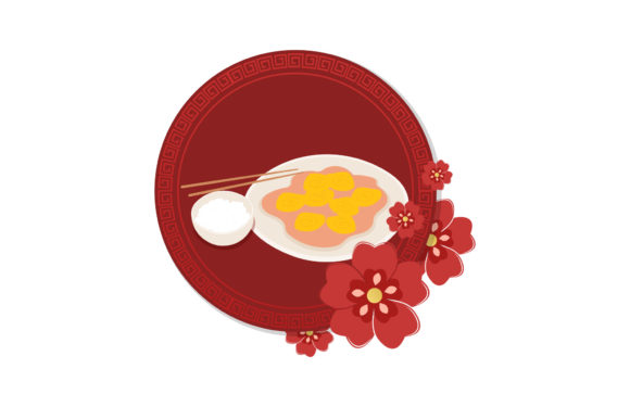 Lunar Food Celebration: A Versatile Graphics Freebie for Creative Campaigns
