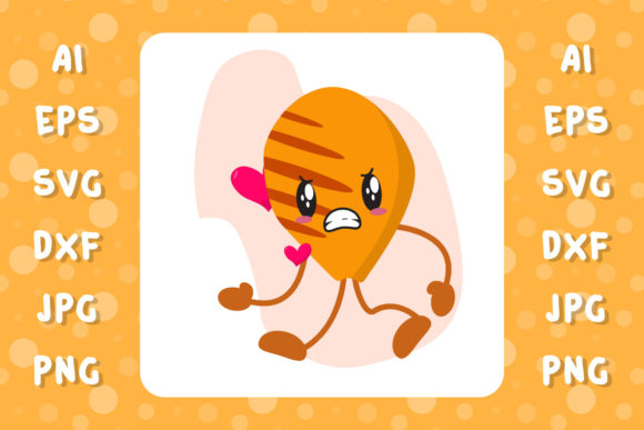 Valentine Angry Fried Chicken – A Playful Graphic Design Asset for Handmade Creations