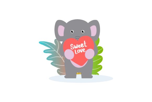 Valentine Day Animal with Love: A Graphic Design Asset for Local Business Branding