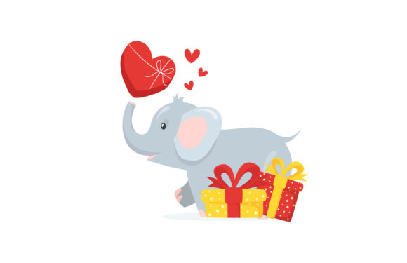 Valentine Day Celebration Elephant – A Graphics Freebie for Creative Sellers