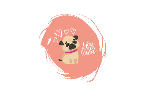 Valentine Dog Loving Illustration: A Graphics Freebie for Content Creators