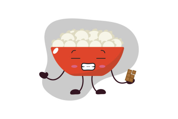 Valentine Kawaii Food Illustration for Graphics and Freebies