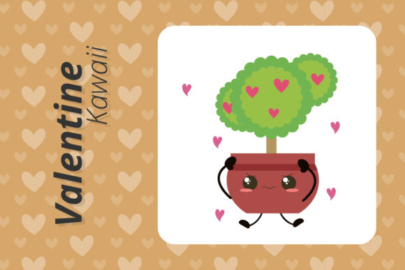 Valentine Kawaii Plant Romantic: A Graphics Freebie for Romantic Branding