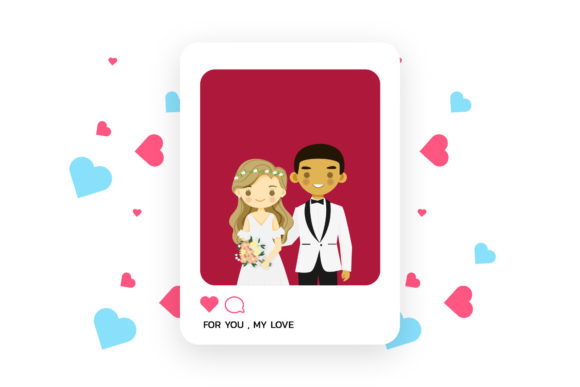 Valentine Photocard Couple: A Graphics Freebie for Content Creators